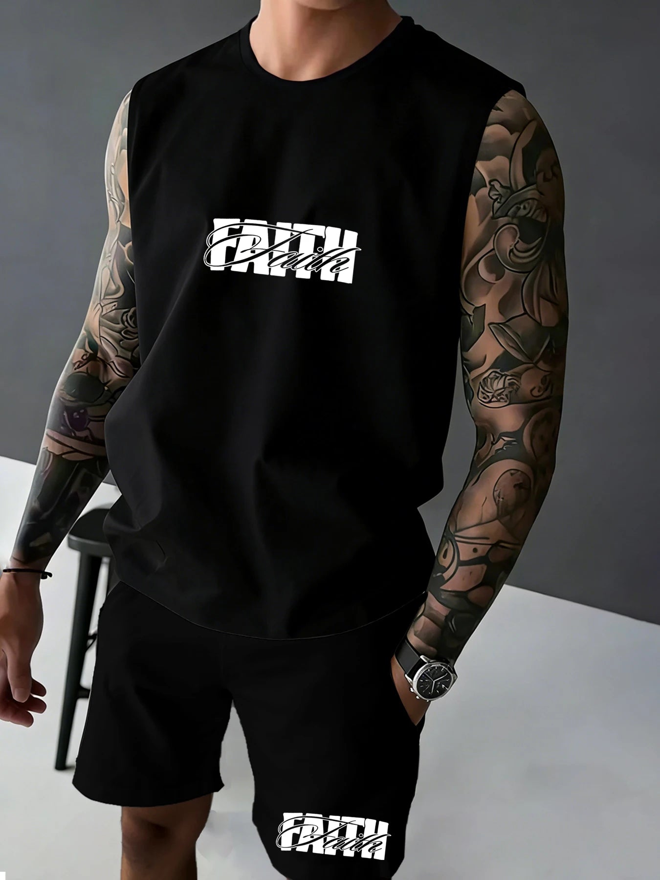 Men's "2 Corintians 5:7" Verse Fitness Tank Top