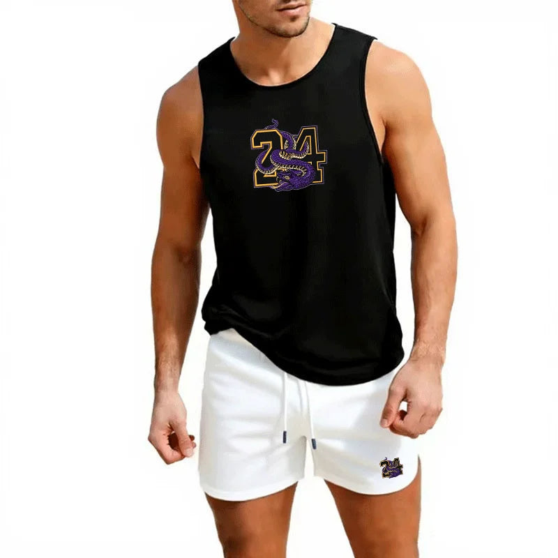 Men's "#24, Mamba mentality, Kobe" Tank top and shorts set