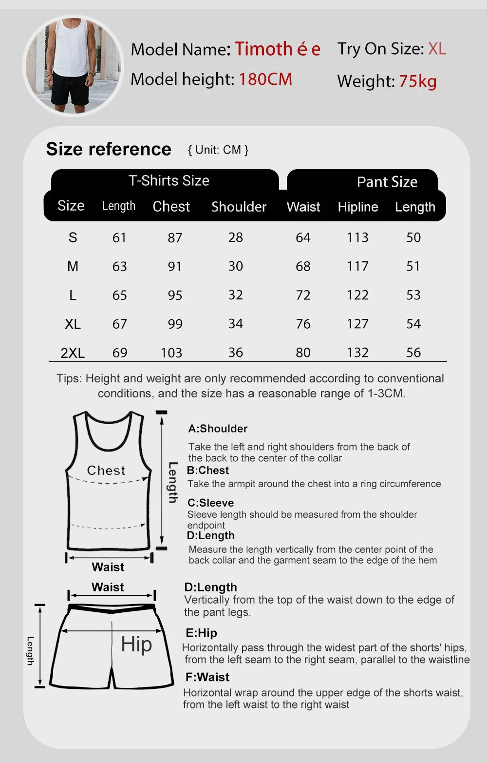 Men's breathable fitness Tank Top and Shorts