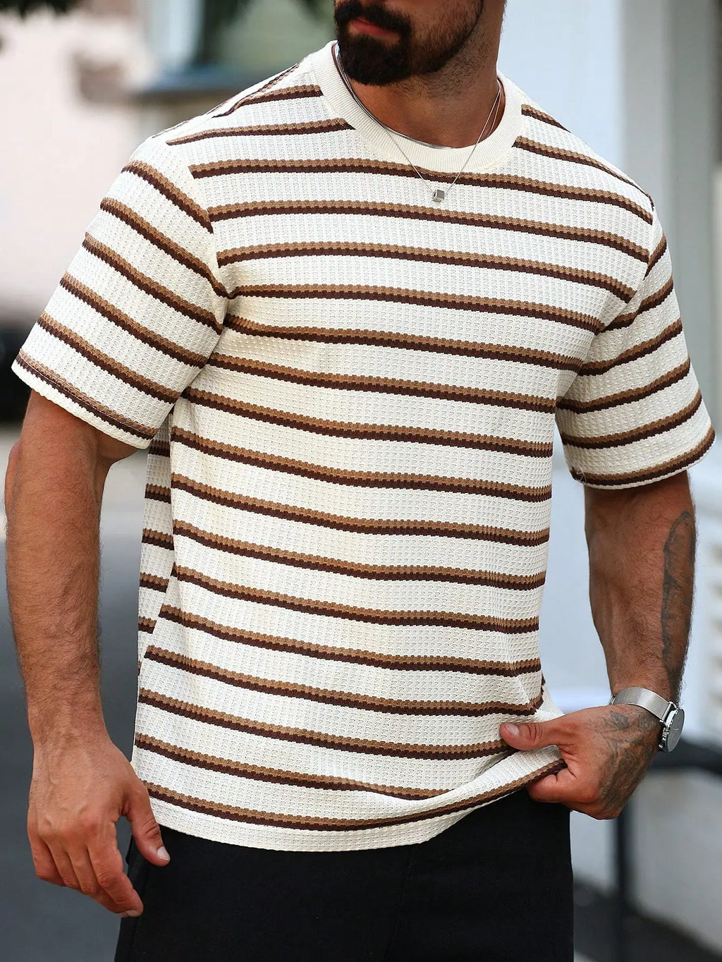 Men's Kint Striped Summer T-Shirt