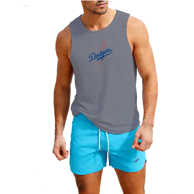 Men's LA "Dodgers" Cotton Tank Top