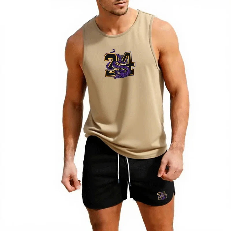Men's "#24, Mamba mentality, Kobe" Tank top and shorts set