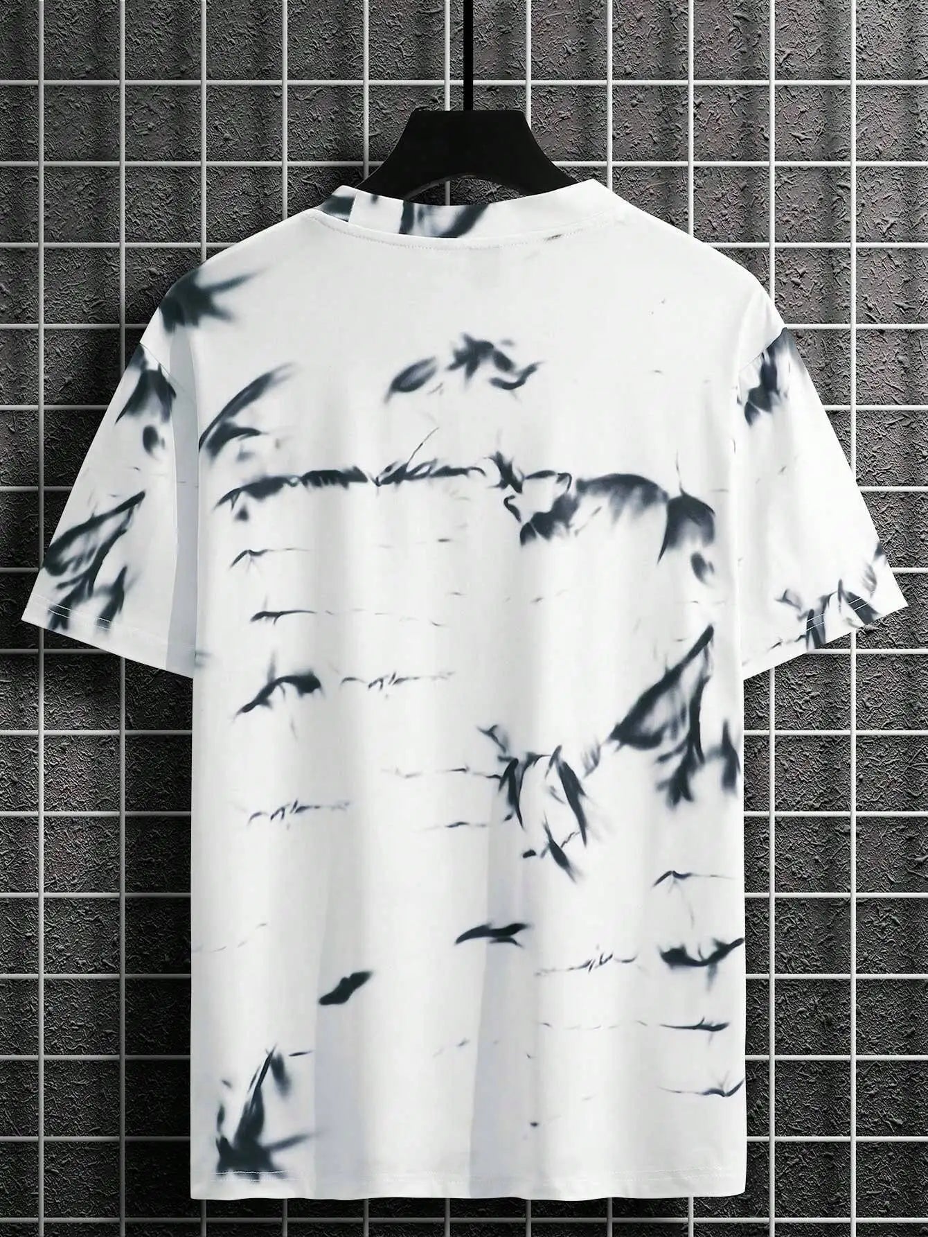 Men's Distressed Ink Wash Print Short Sleeve T-Shirt
