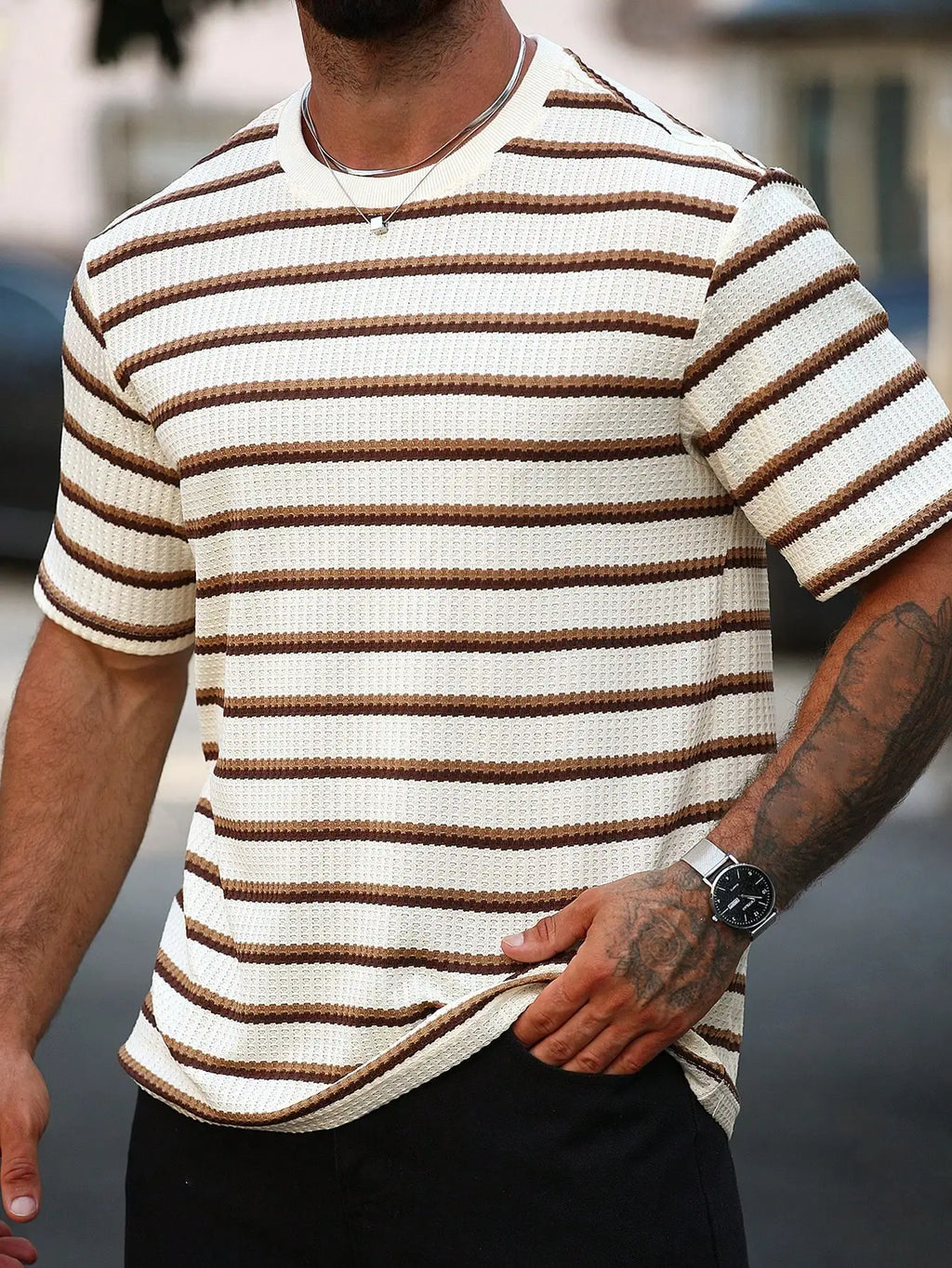 Men's Kint Striped Summer T-Shirt
