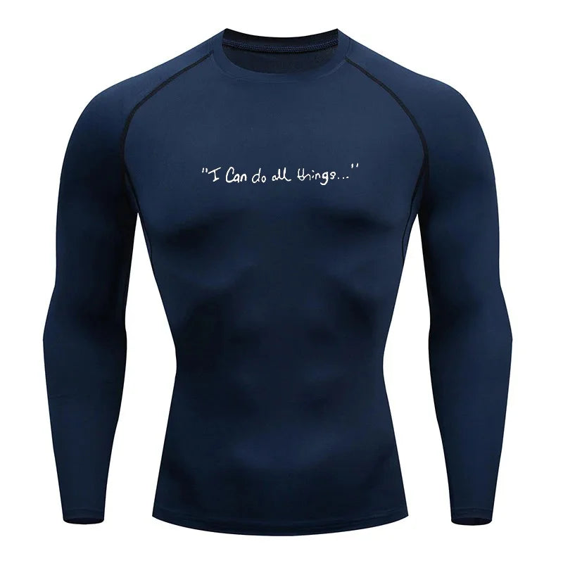 Men's Tight Compression Long Sleeve Fitness Shirt
