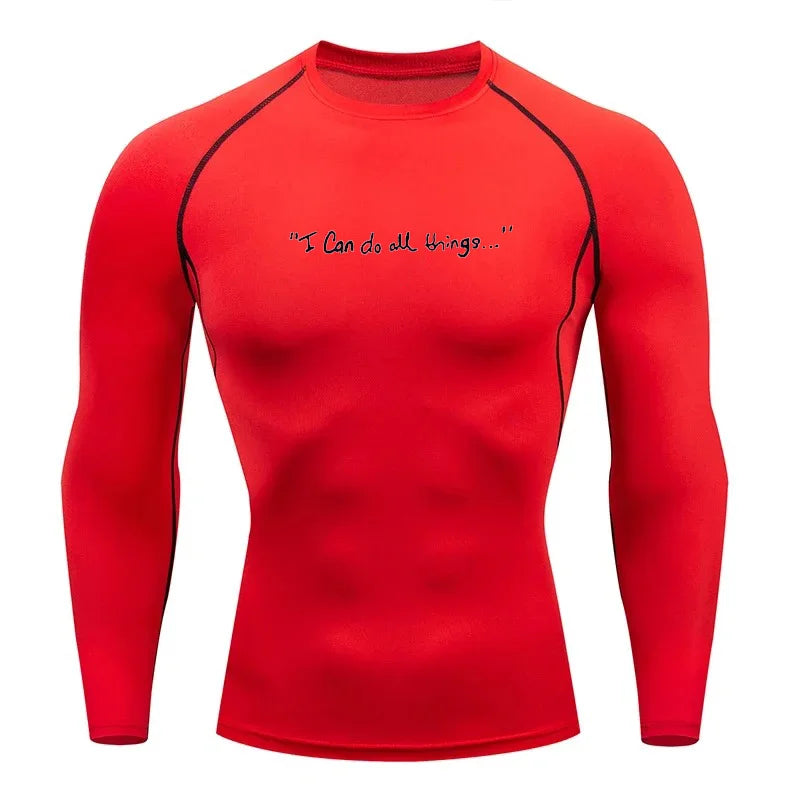 Men's Tight Compression Long Sleeve Fitness Shirt