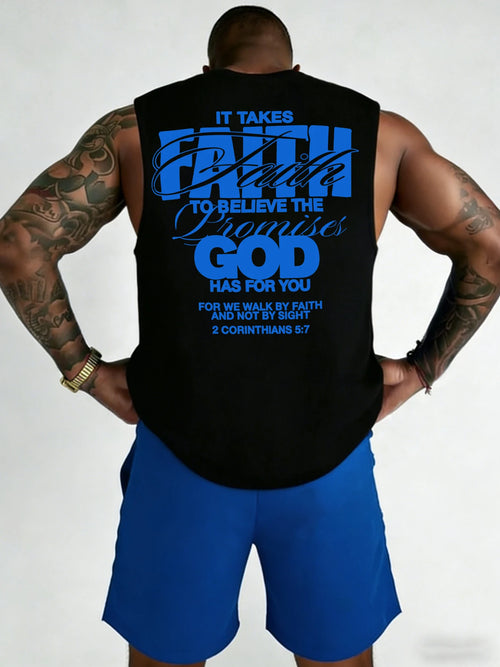 Men's "2 Corintians 5:7" Verse Fitness Tank Top