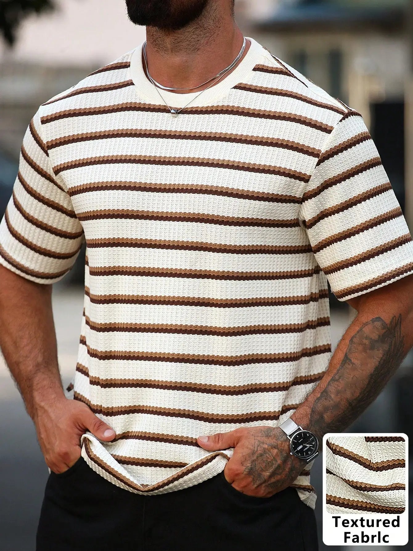 Men's Kint Striped Summer T-Shirt