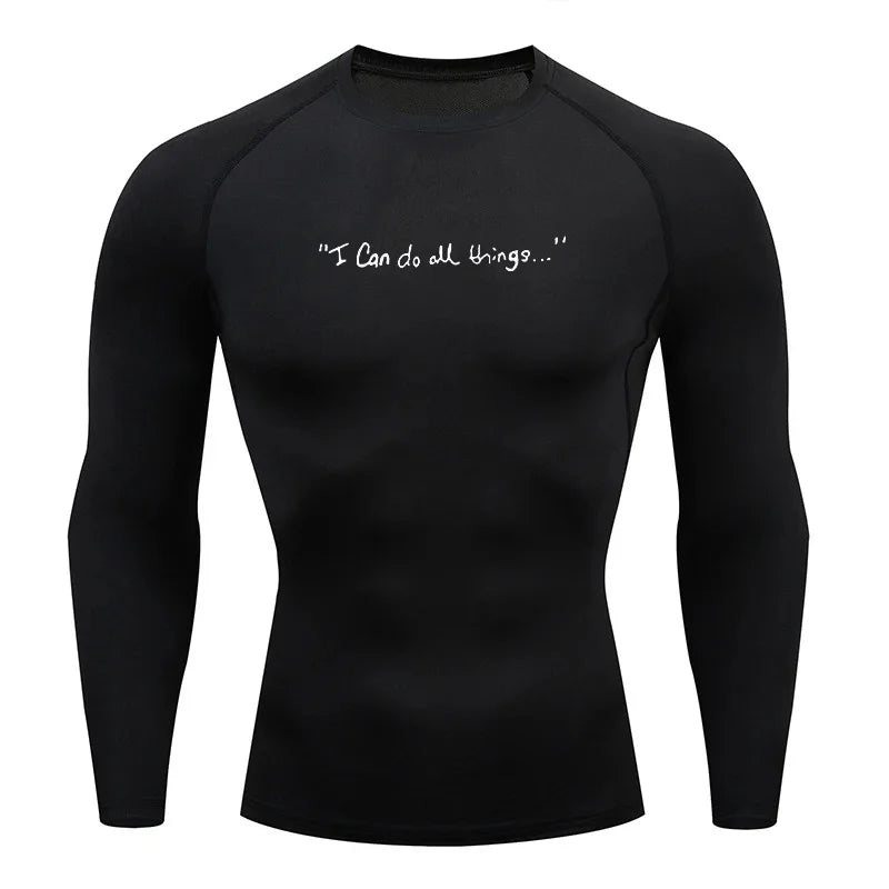Men's Tight Compression Long Sleeve Fitness Shirt