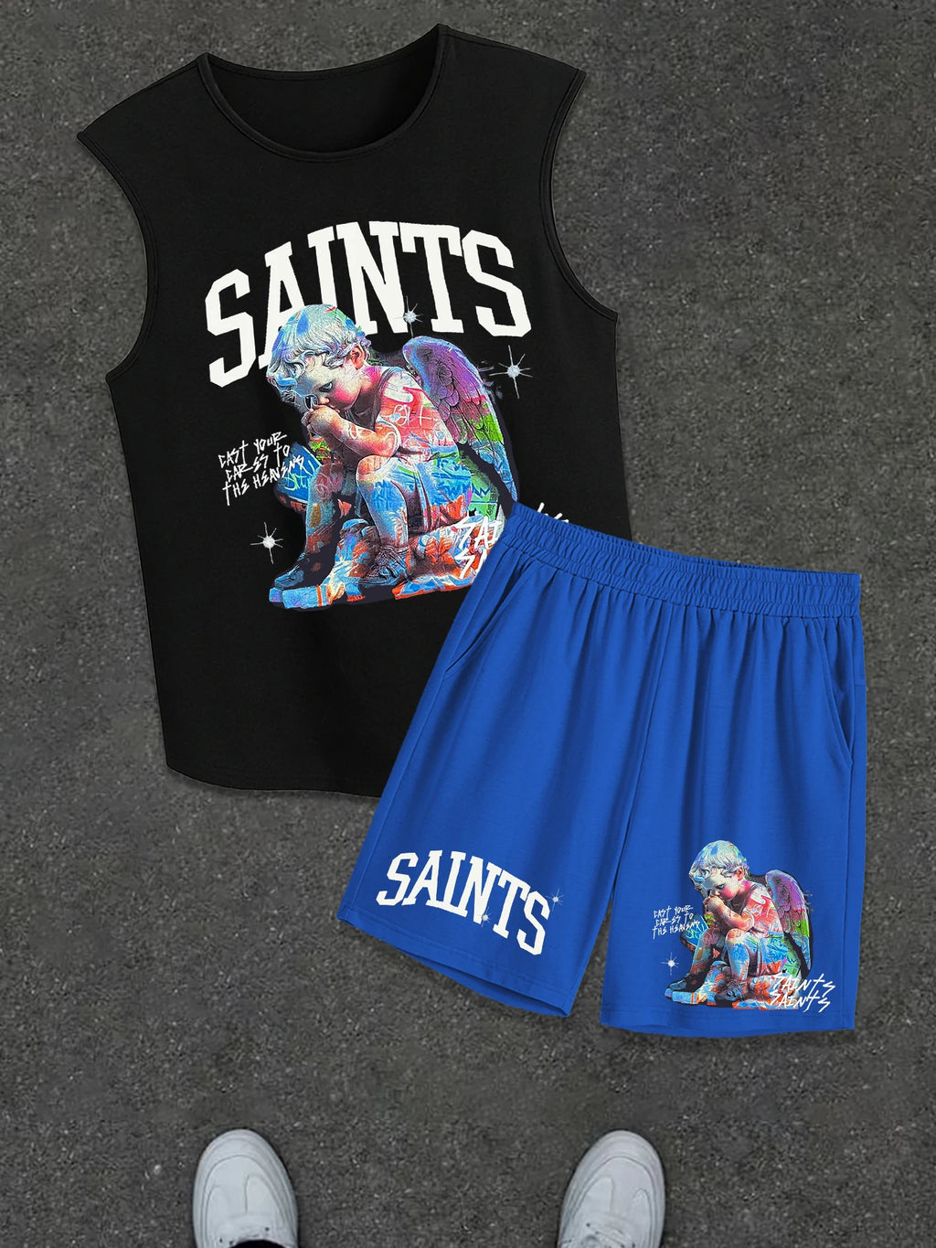 Men's "SAINTS" Angel Fitness Tank Top