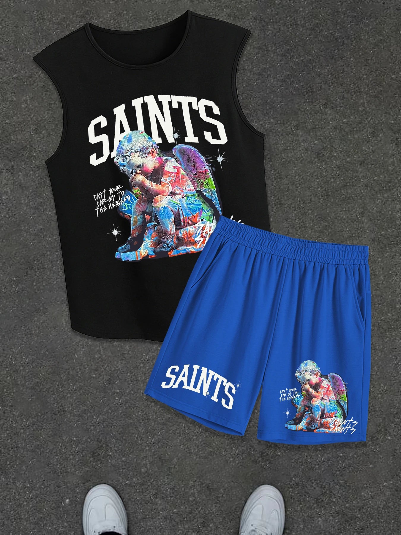 Men's "SAINTS" Angel Fitness Tank Top