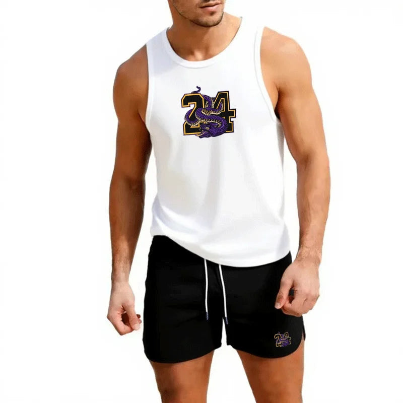 Men's "#24, Mamba mentality, Kobe" Tank top and shorts set