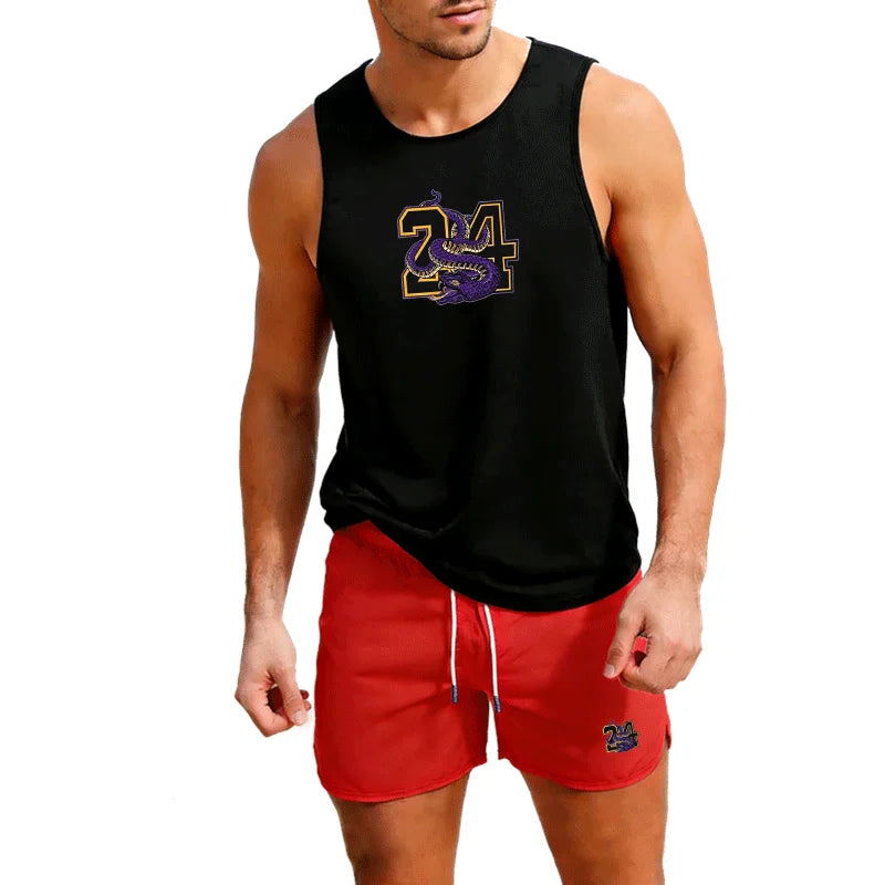 Men's "#24, Mamba mentality, Kobe" Tank top and shorts set
