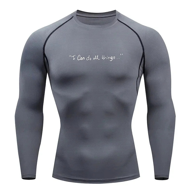 Men's Tight Compression Long Sleeve Fitness Shirt